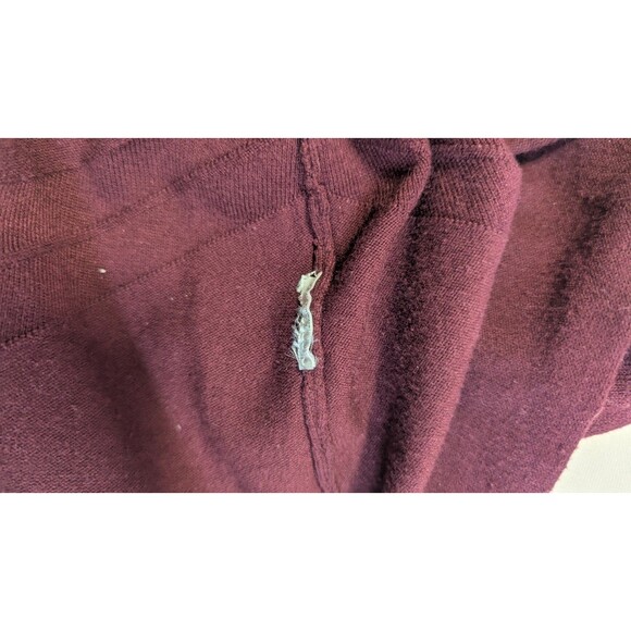 BELLDINI Maroon/Gold Full Zip Cardigan Grommet Embellished Med - Picture 4 of 6